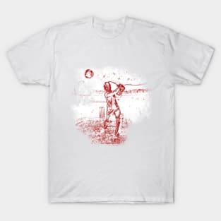 Cricket Batsman Art j15 T-Shirt